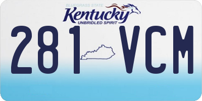 KY license plate 281VCM