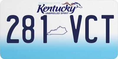 KY license plate 281VCT