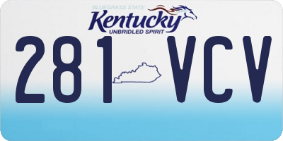 KY license plate 281VCV