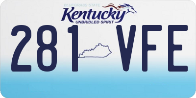 KY license plate 281VFE