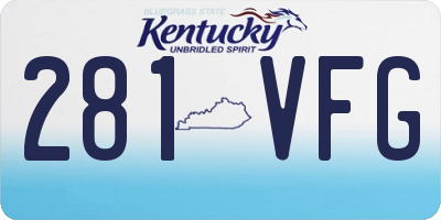 KY license plate 281VFG