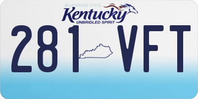 KY license plate 281VFT