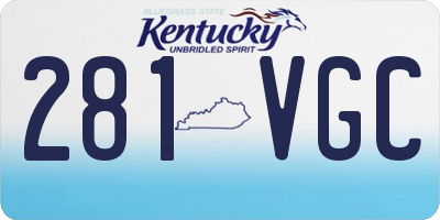 KY license plate 281VGC