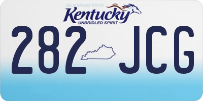 KY license plate 282JCG