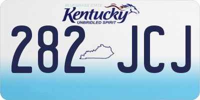 KY license plate 282JCJ