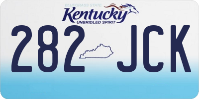 KY license plate 282JCK