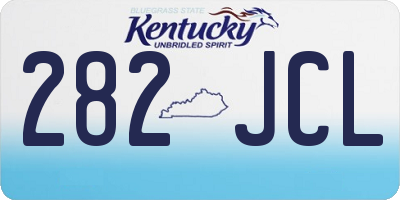 KY license plate 282JCL