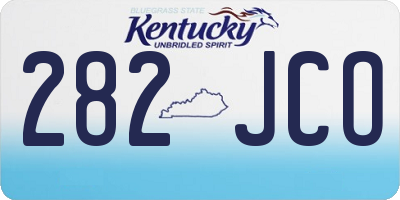 KY license plate 282JCO