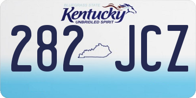 KY license plate 282JCZ