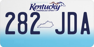 KY license plate 282JDA