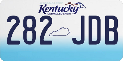 KY license plate 282JDB