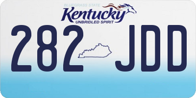 KY license plate 282JDD