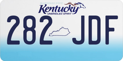 KY license plate 282JDF