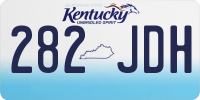 KY license plate 282JDH
