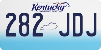 KY license plate 282JDJ