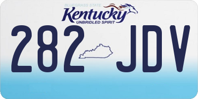 KY license plate 282JDV