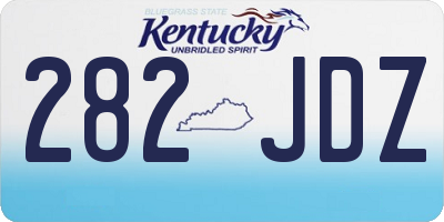 KY license plate 282JDZ