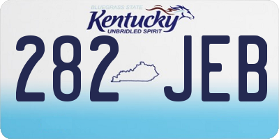 KY license plate 282JEB