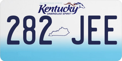 KY license plate 282JEE