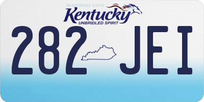 KY license plate 282JEI