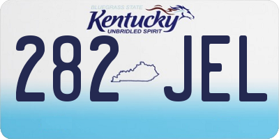 KY license plate 282JEL