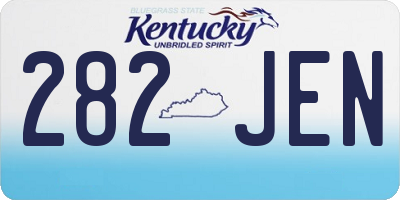 KY license plate 282JEN