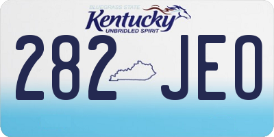 KY license plate 282JEO