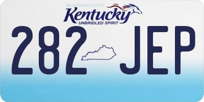 KY license plate 282JEP