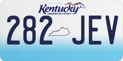 KY license plate 282JEV