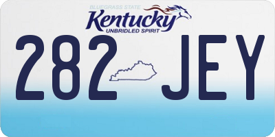 KY license plate 282JEY
