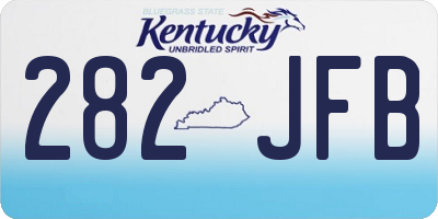 KY license plate 282JFB