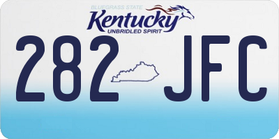 KY license plate 282JFC