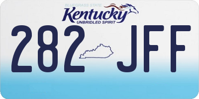KY license plate 282JFF