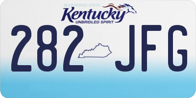 KY license plate 282JFG