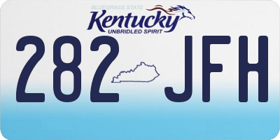 KY license plate 282JFH