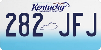 KY license plate 282JFJ
