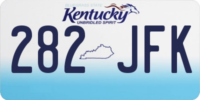 KY license plate 282JFK