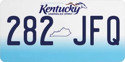 KY license plate 282JFQ