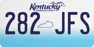 KY license plate 282JFS
