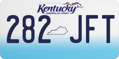 KY license plate 282JFT