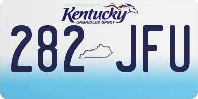 KY license plate 282JFU