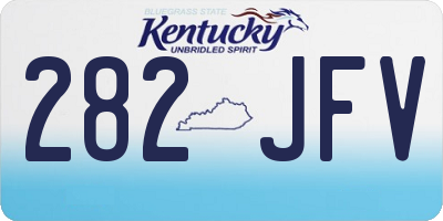 KY license plate 282JFV