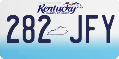 KY license plate 282JFY