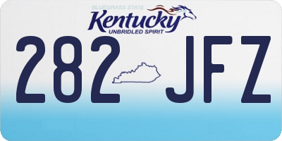 KY license plate 282JFZ