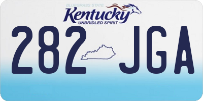 KY license plate 282JGA