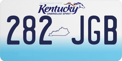 KY license plate 282JGB