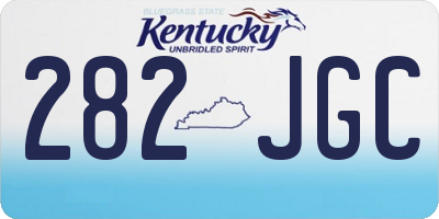 KY license plate 282JGC