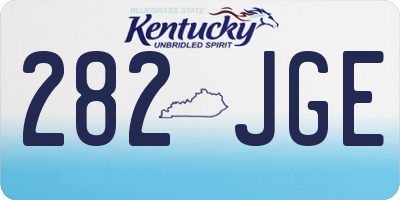 KY license plate 282JGE