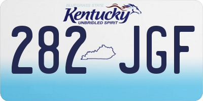 KY license plate 282JGF