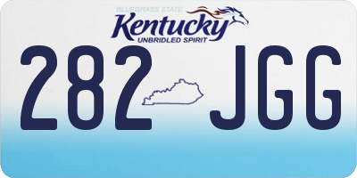 KY license plate 282JGG